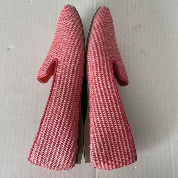 Birdies Womens The Starling Pink Lipstick Raffia Slip On Cushioned Flats Sz 9.5 - Picture 5 of 13